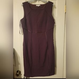 New York & Company Women's Size 6 Purple Sleeveless Sheath Dress Buisness Wear